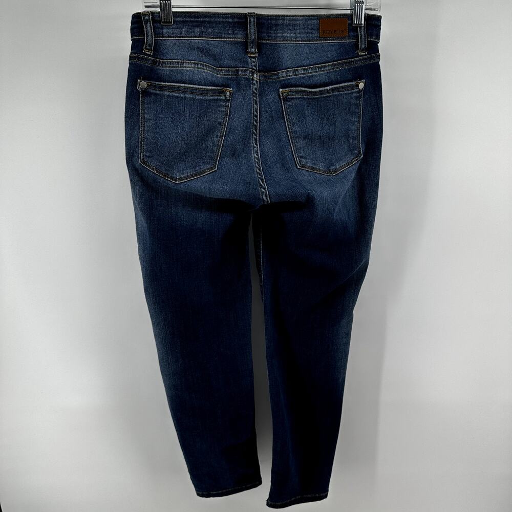 Judy Blue Adelene Girlfriend Jeans Relaxed Fit Straight Dark Wash Denim 28x27 - Picture 5 of 5